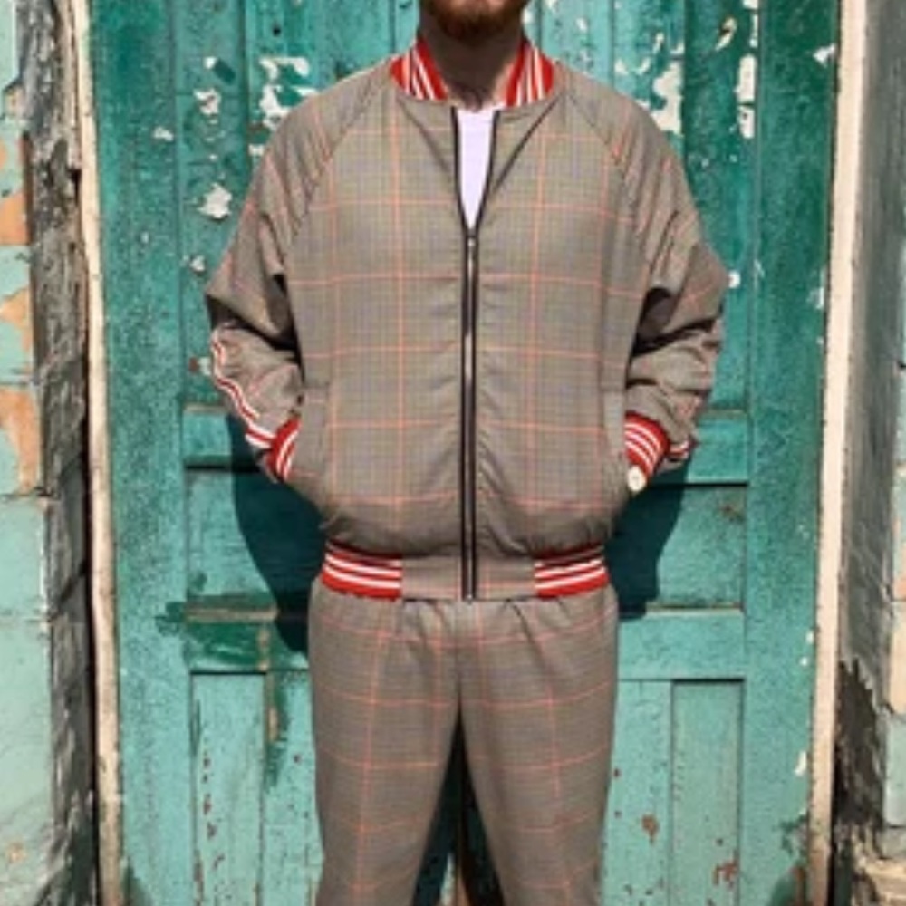 Tracksuit Gentlemen | Men's Tracksuit Set | Gentlemen Tartan Matching Set